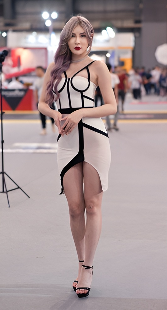 白色连体包臀裙美女(43P)[372M/JPG]