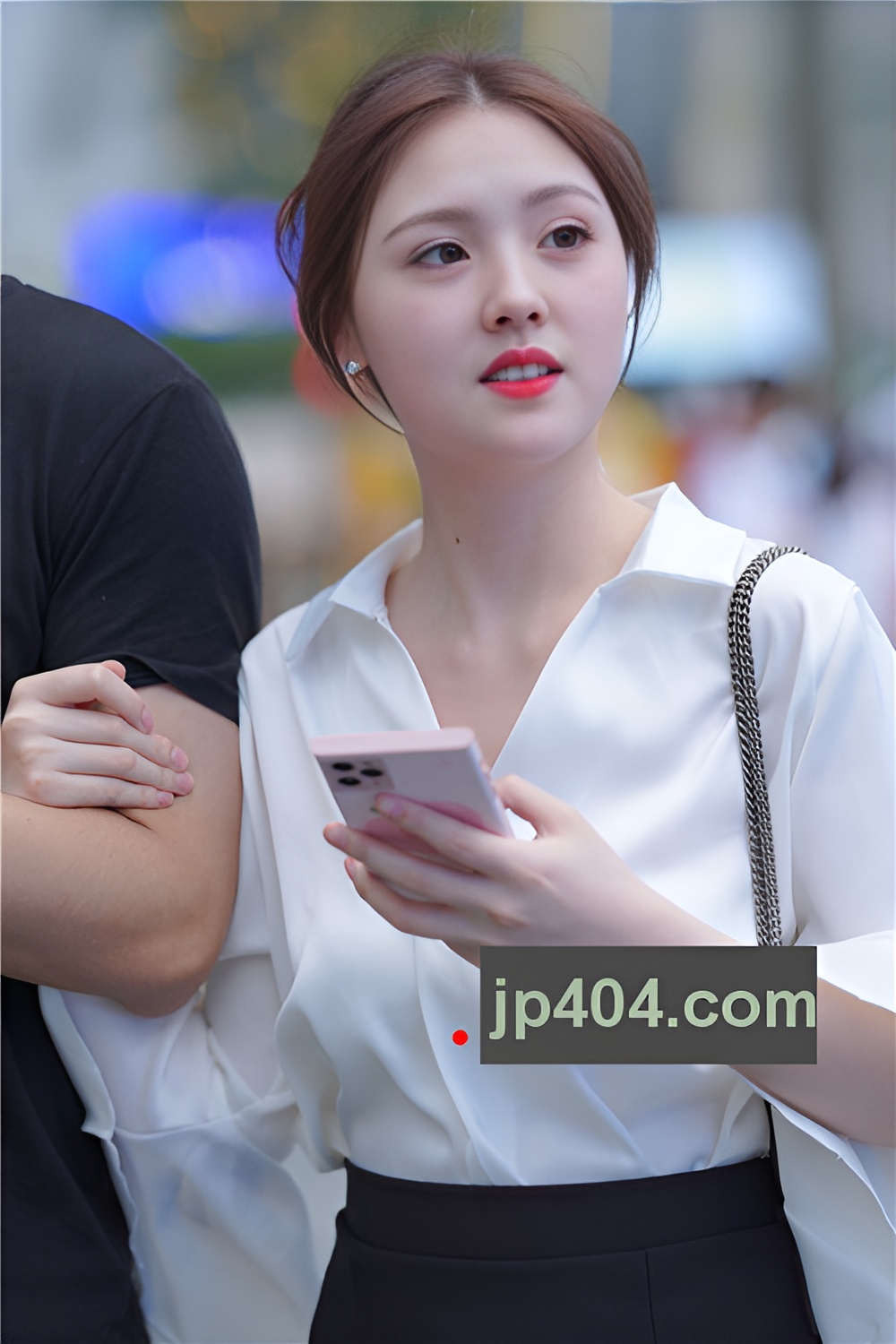 黑色职业裙美女【套图+视频】