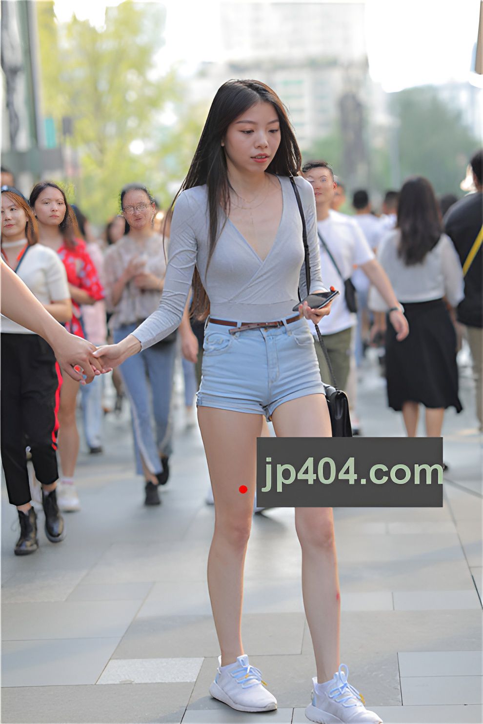 V领长发妹子【套图+视频】