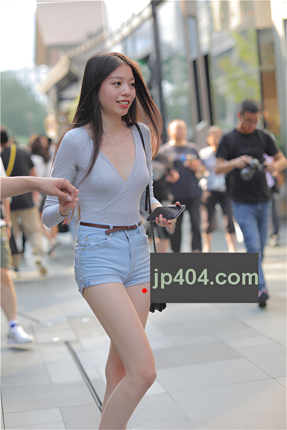 V领长发妹子【套图+视频】