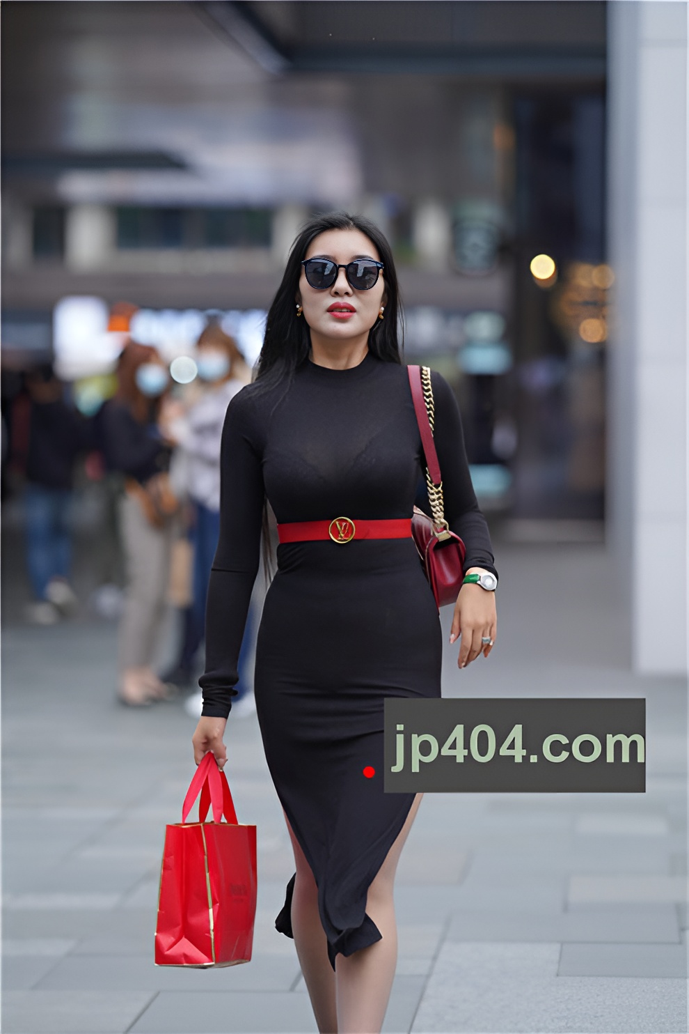 黑色紧身裙丰腴美女【套图+视频】