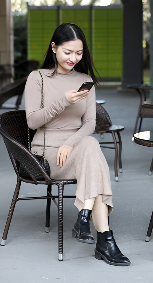 漂亮的长裙美女【套图+视频】