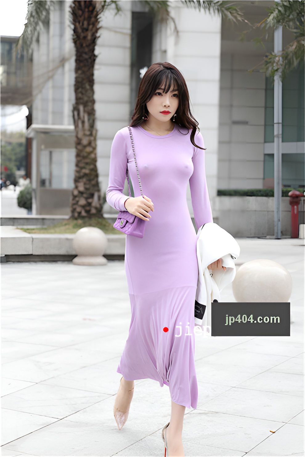 连体长裙美女【套图+视频】