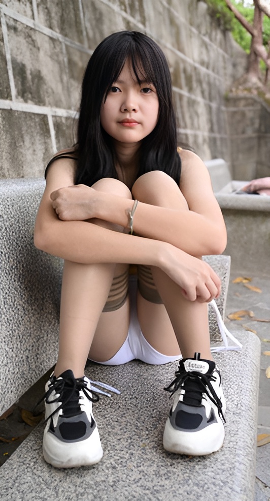 白色短裤女孩【套图+视频】