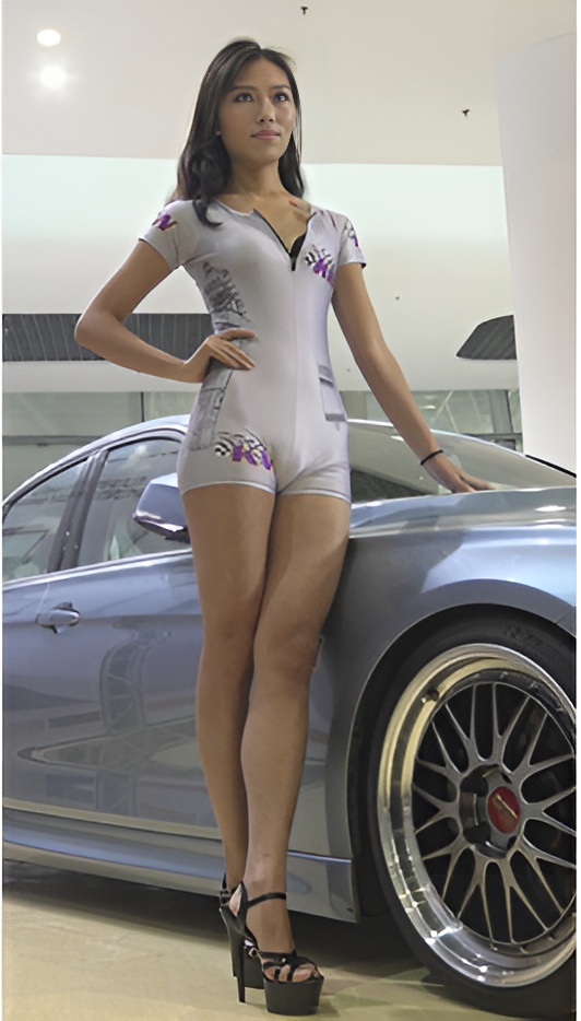 超紧性感的连体裤车模美女[3.51G/MP4]