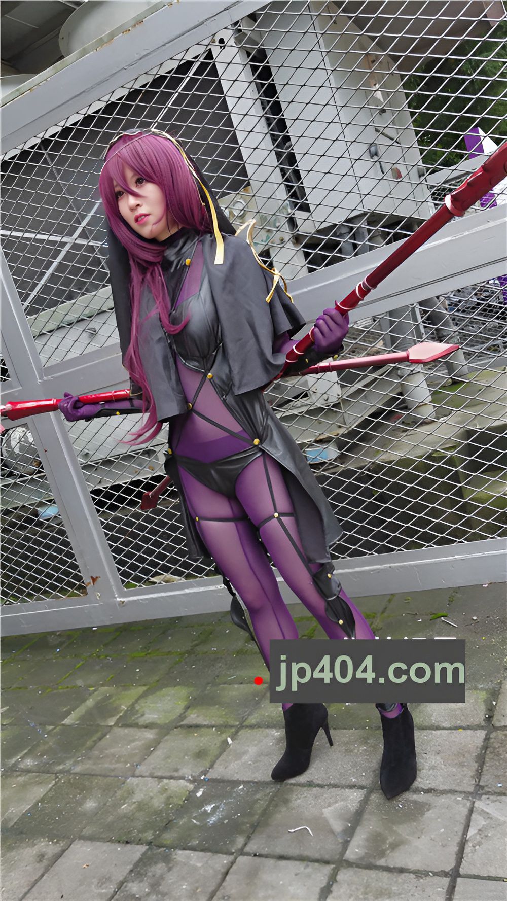 紫色连衣网袜cosplay美女[678M/MP4]