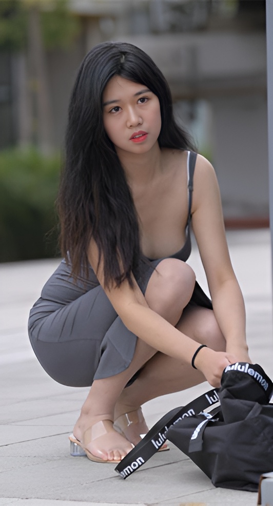 灰裙美女【套图+视频】