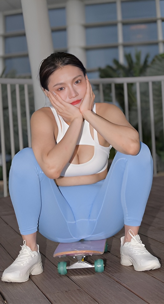 蓝色瑜伽裤美女(999P)[22G/JPG]