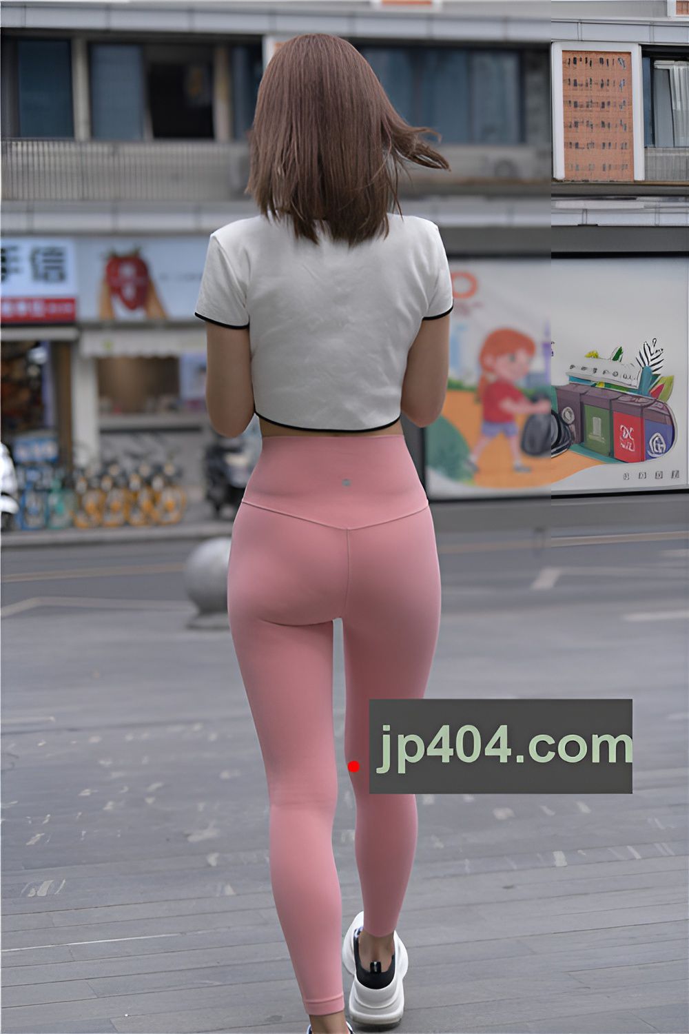 粉色瑜伽裤美女【套图+视频】