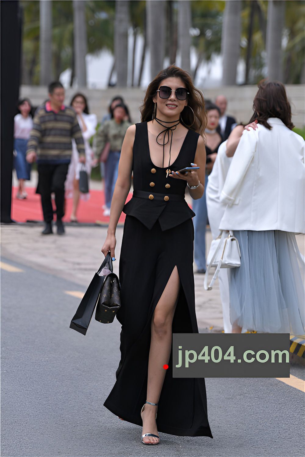 黑色开叉长裤MM(34P)[279M/JPG]