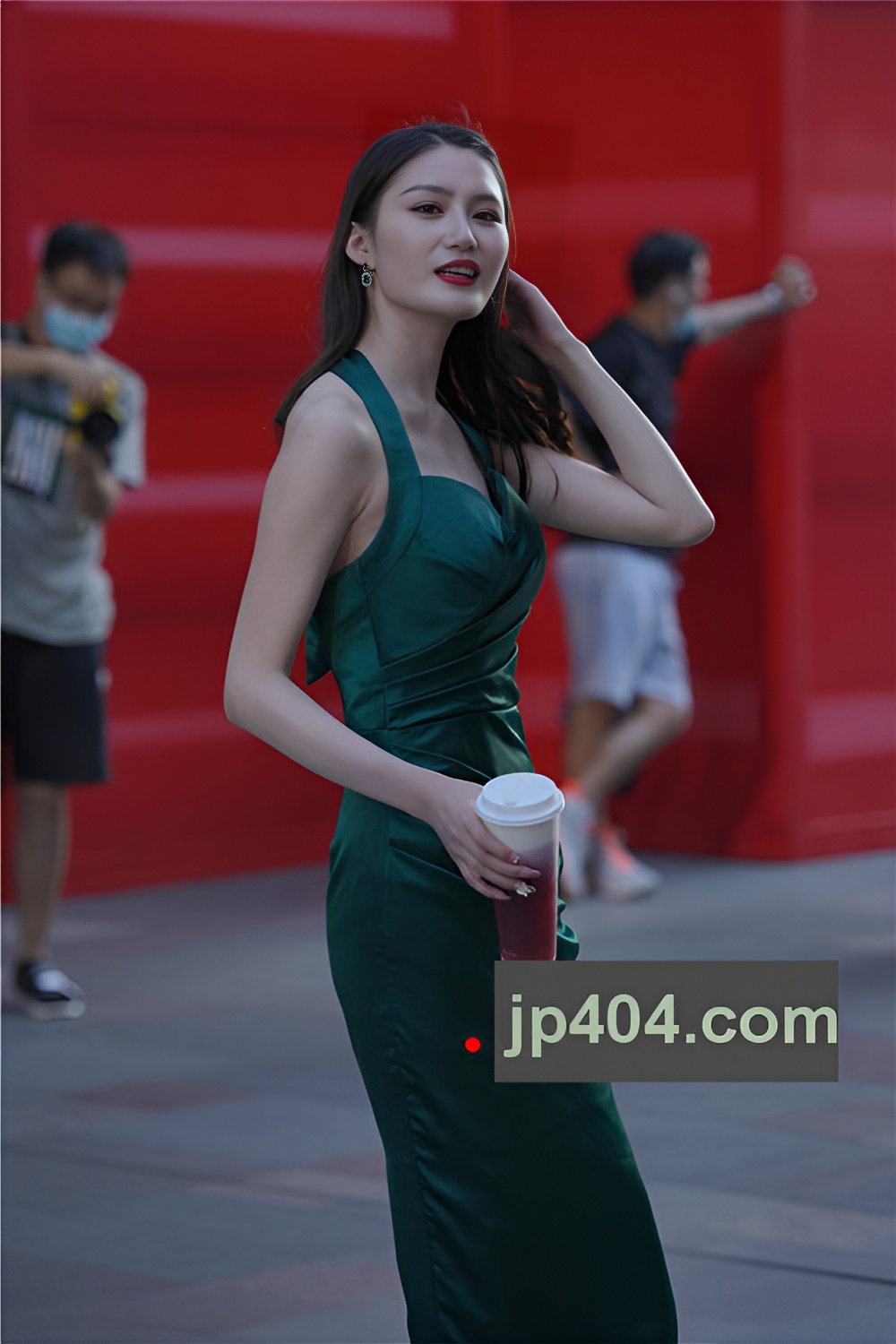 连体长裙美女【套图+视频】