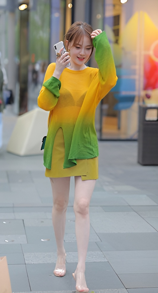 白嫩嫩的黄衣小姐姐【套图+视频】